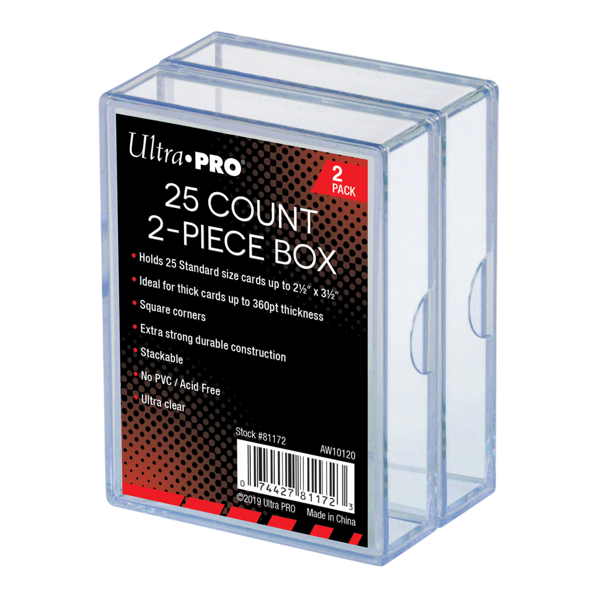 Ultra Pro - Double boîte de rangement de carte (25 places par boîte)
